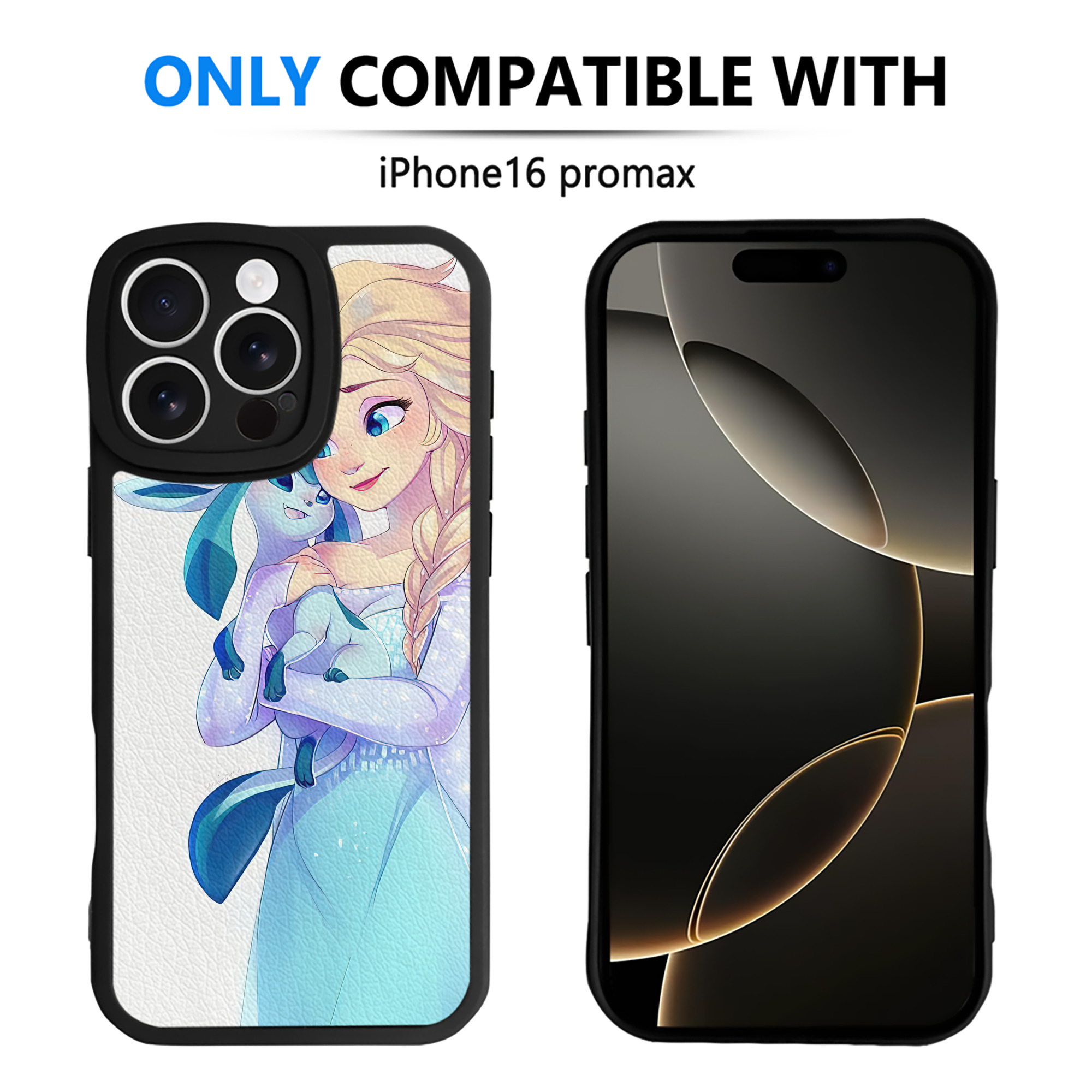 （画像用） アナと雪の女王 アンナ エルサ Frozen Anna Elsa 【iPhone 16シリーズ対応】シリコンスマホケース（レザー調） 材質：シリコン